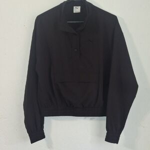 Puma Black Long-Sleeve Pullover with Elastic Hem